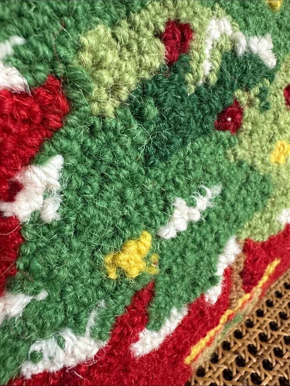 Festive Red Christmas Tree Holiday Throw Pillow